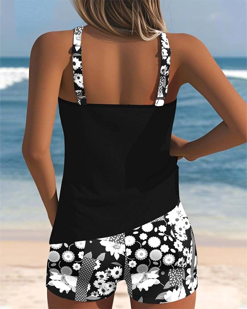 Savannah | Women's Floral Two-Piece Swimsuit - Lavender