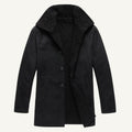 Sawyer | Men's Shearling Collar Overcoat, Tailored Winter Coat | Bella Blue