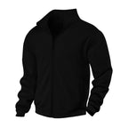 Sawyer | Women's Zip-Through Cardigan with Stand Collar, Ribbed Knit Cardigan | Bella Blue