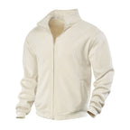 Sawyer | Women's Zip-Through Cardigan with Stand Collar, Ribbed Knit Cardigan | Bella Blue