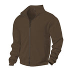 Sawyer | Women's Zip-Through Cardigan with Stand Collar, Ribbed Knit Cardigan | Bella Blue