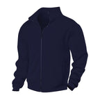 Sawyer | Women's Zip-Through Cardigan with Stand Collar, Ribbed Knit Cardigan | Bella Blue