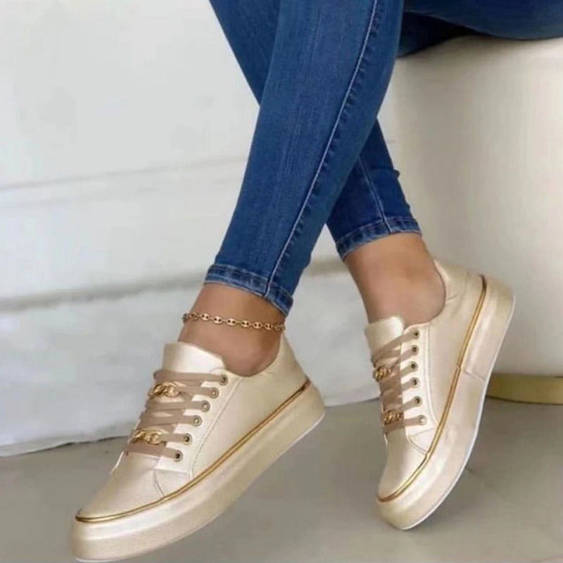 Scarlett | Women's Orthopaedic Walking Shoes, Cushioned Daily Wear | Bella Blue | Gold