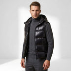 Scott | Men's Lightweight Hooded Gilet, Urban-Style Padded Gilet | Bella Blue
