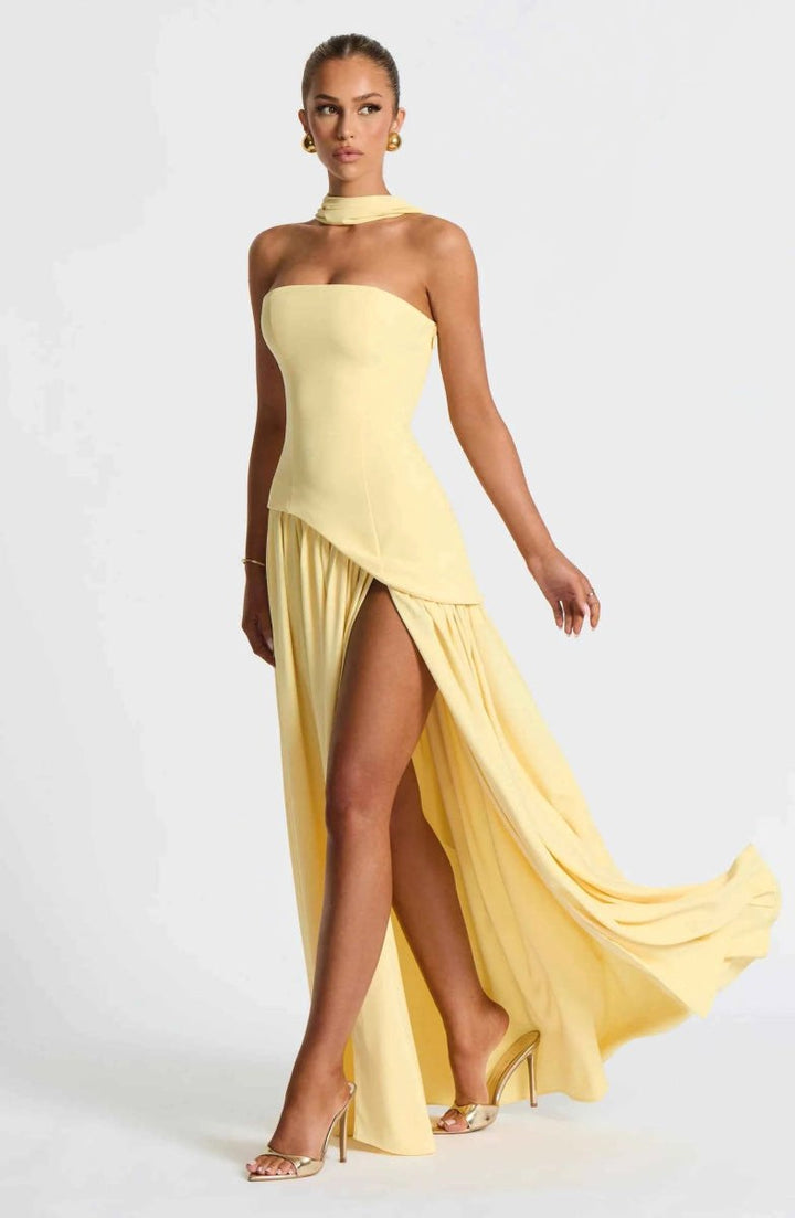 Seraphina | Women's Maxi Dress with Side Slit and Draped Details - image 18