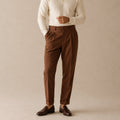 Shane | Men's High Waist Double Pleated Trousers, Tailored Formal Trousers | Bella Blue | Black