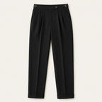 Shane | Men's High Waist Double Pleated Trousers, Tailored Formal Trousers | Bella Blue