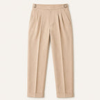Shane | Men's High Waist Double Pleated Trousers, Tailored Formal Trousers | Bella Blue