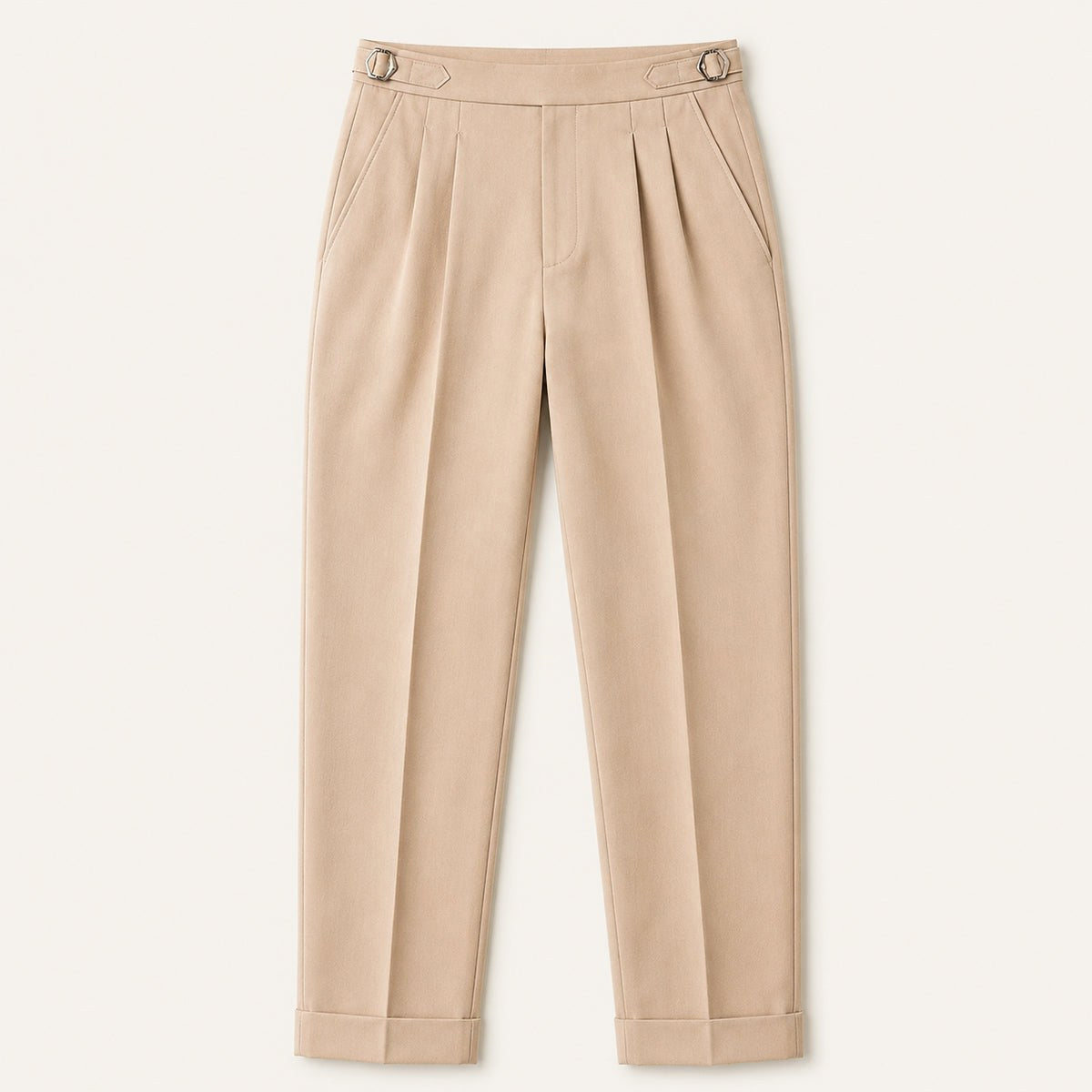 Shane | Men's High Waist Double Pleated Trousers, Tailored Formal Trousers | Bella Blue