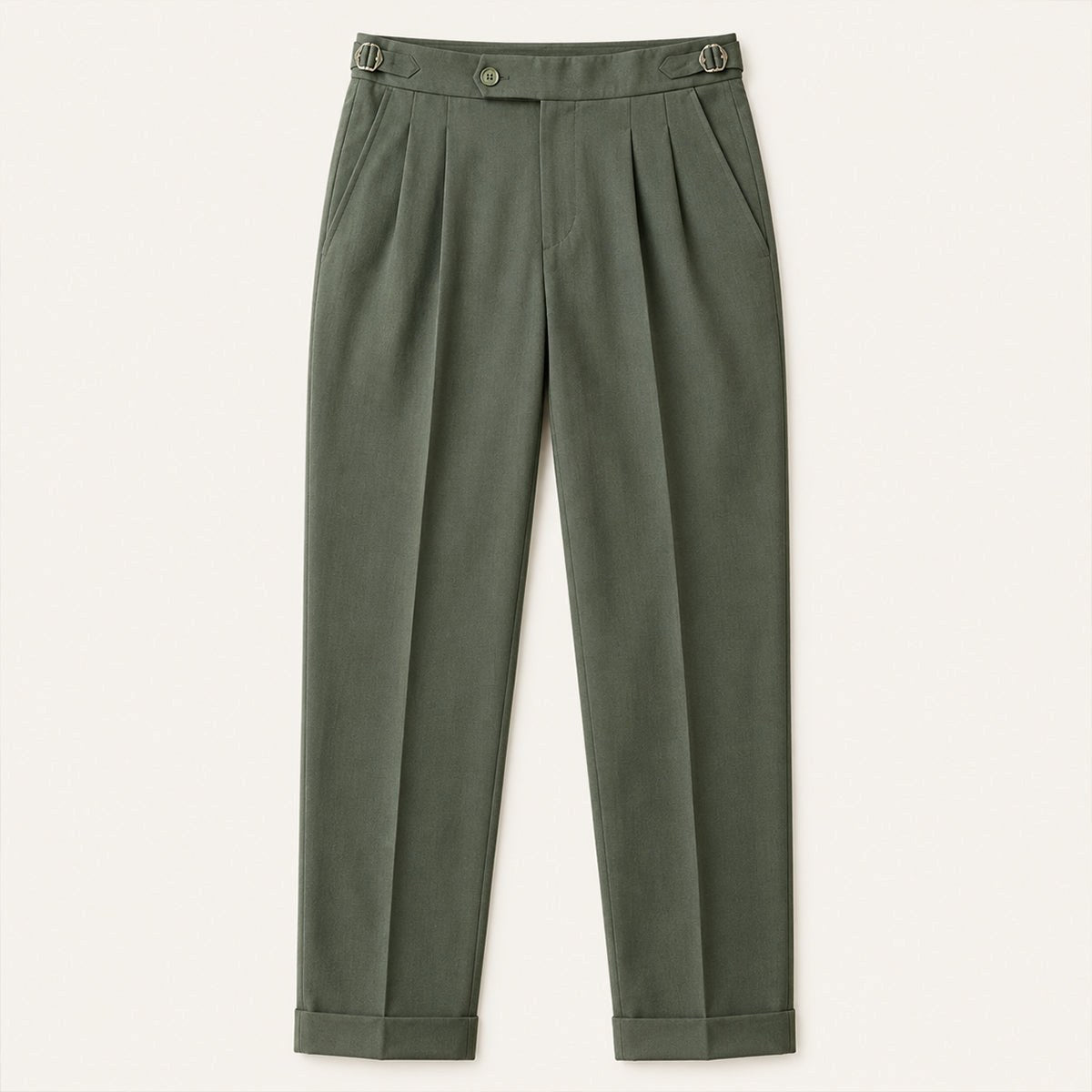 Shane | Men's High Waist Double Pleated Trousers, Tailored Formal Trousers | Bella Blue