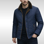 Shane | Men's Padded Jacket with Soft Lining, Lightweight Insulated Coat | Bella Blue | Black