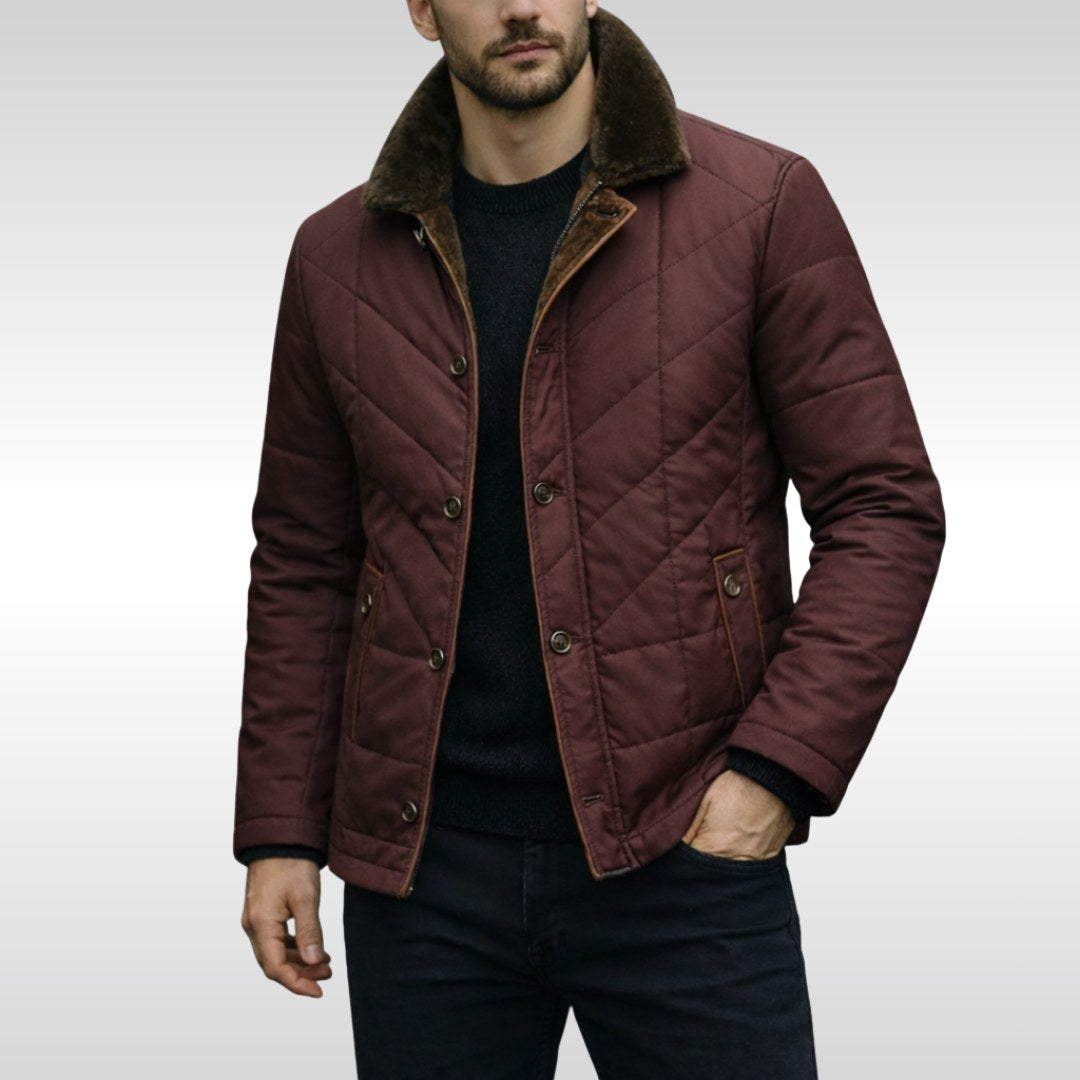 Shane | Men's Padded Jacket with Soft Lining, Lightweight Insulated Coat | Bella Blue | Blue