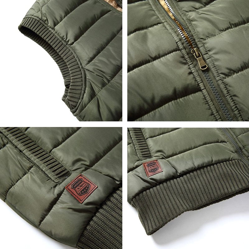 Shane | Men's Quilted Gilet with Fur Lining, Insulated Autumn Gilet | Bella Blue