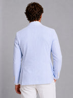 Shaun | Men's Striped Tailored Blazer, Lightweight Suit Jacket | Bella Blue | Green