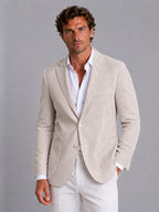 Shaun | Men's Striped Tailored Blazer, Lightweight Suit Jacket | Bella Blue