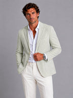 Shaun | Men's Striped Tailored Blazer, Lightweight Suit Jacket | Bella Blue