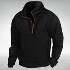 Siegfried | Men's Zip Jumper with Relaxed Cut, Versatile Jumper | Bella Blue | Navy Blue
