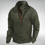 Siegfried | Men's Zip Jumper with Relaxed Cut, Versatile Jumper | Bella Blue | Navy Blue