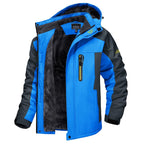 Simon | Men's Warm Wind- and Waterproof Winter Jacket, Insulated Autumn Jacket | Bella Blue | Green
