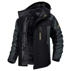 Simon | Men's Warm Wind- and Waterproof Winter Jacket, Insulated Autumn Jacket | Bella Blue | Green
