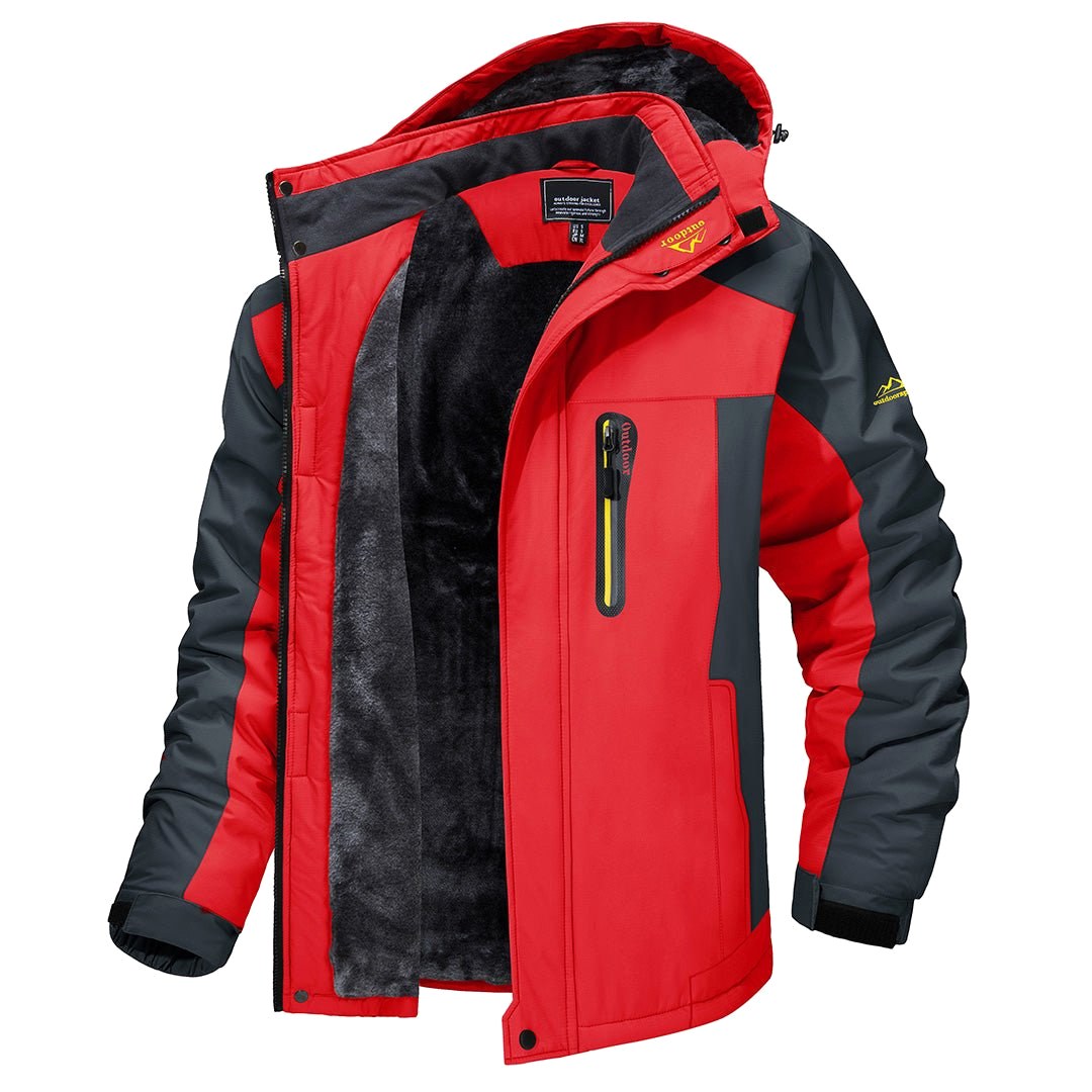 Simon | Men's Warm Wind- and Waterproof Winter Jacket, Insulated Autumn Jacket | Bella Blue | Green