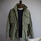Simon | Men's Military Field Jacket, Adjustable Drawstring Outdoor Jacket | Bella Blue | Green