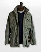 Simon | Men's Military Field Jacket, Adjustable Drawstring Outdoor Jacket | Bella Blue | Black