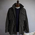 Simon | Men's Military Field Jacket, Adjustable Drawstring Outdoor Jacket | Bella Blue
