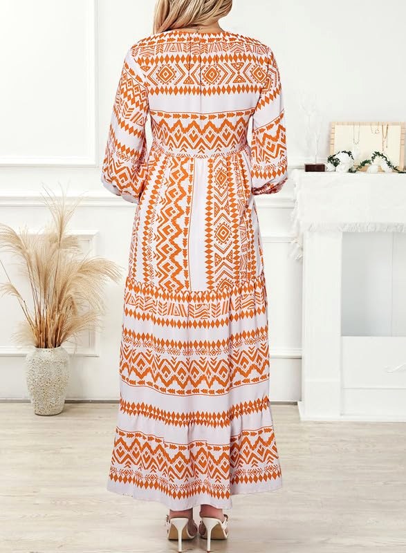 Sophia | Women's Boho Lightweight V-Neck Maxi Dress - image 19
