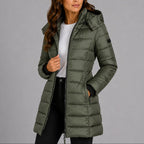 Sophie | Women's Hooded Puffer Jacket, Lightweight Insulated Winter Coat | Bella Blue