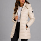 Sophie | Women's Hooded Puffer Jacket, Lightweight Insulated Winter Coat | Bella Blue