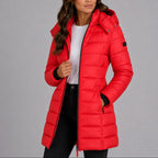 Sophie | Women's Hooded Puffer Jacket, Lightweight Insulated Winter Coat | Bella Blue