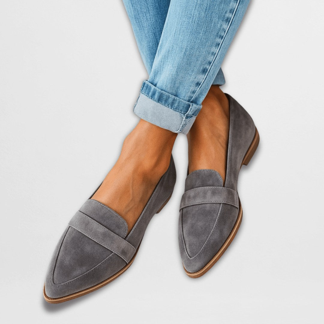 Sophie | Women's Suede Loafers, Cushioned Everyday Shoes | Bella Blue