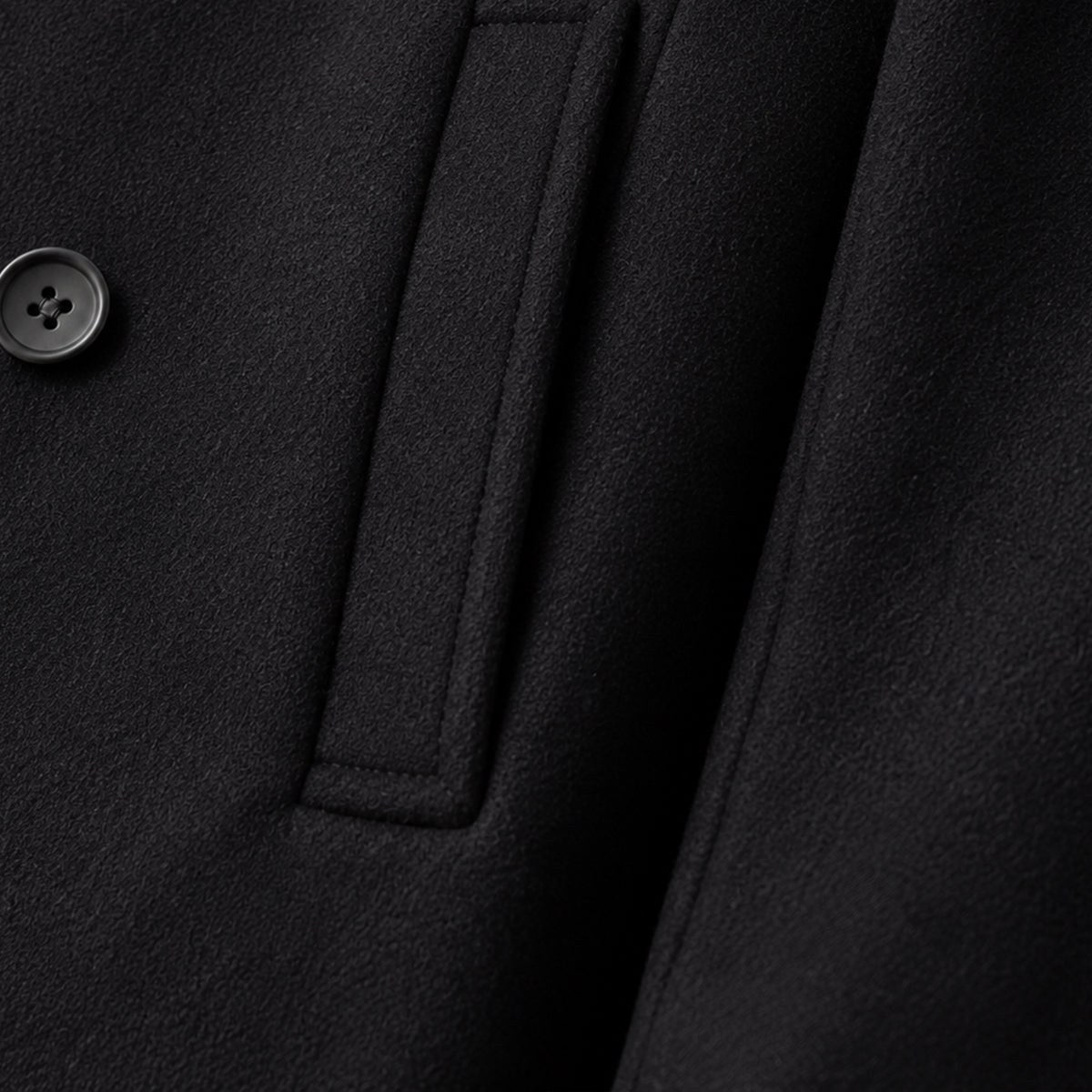 Spencer | Men's Double Breasted Wool Peacoat, Warm Winter Coat | Bella Blue