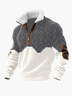 Spencer | Men's High-Neck Fleece Jumper, Warm Layering Jumper | Bella Blue