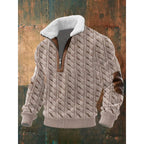 Spencer | Men's High-Neck Fleece Jumper, Warm Layering Jumper | Bella Blue