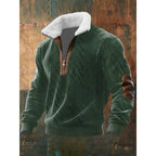 Spencer | Men's High-Neck Fleece Jumper, Warm Layering Jumper | Bella Blue
