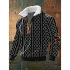 Spencer | Men's High-Neck Fleece Jumper, Warm Layering Jumper | Bella Blue