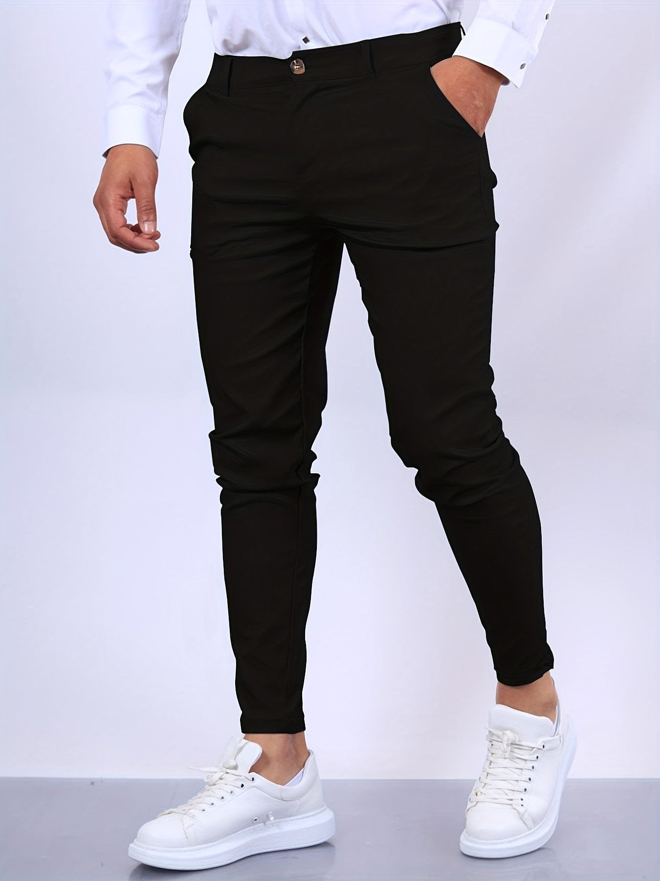 Stefan | Men's Slim Fit Chinos in Blue, Stretch Business Trousers | Bella Blue | Royal Blue