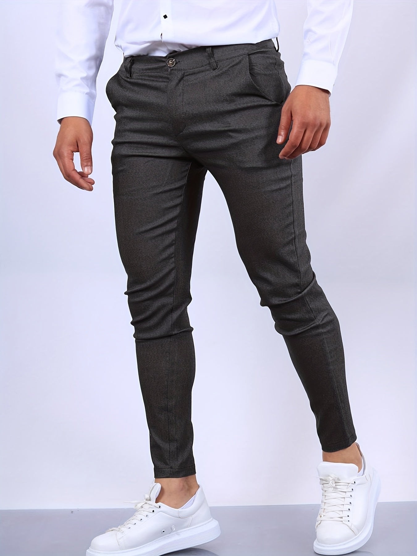 Stefan | Men's Slim Fit Chinos in Blue, Stretch Business Trousers | Bella Blue | Royal Blue