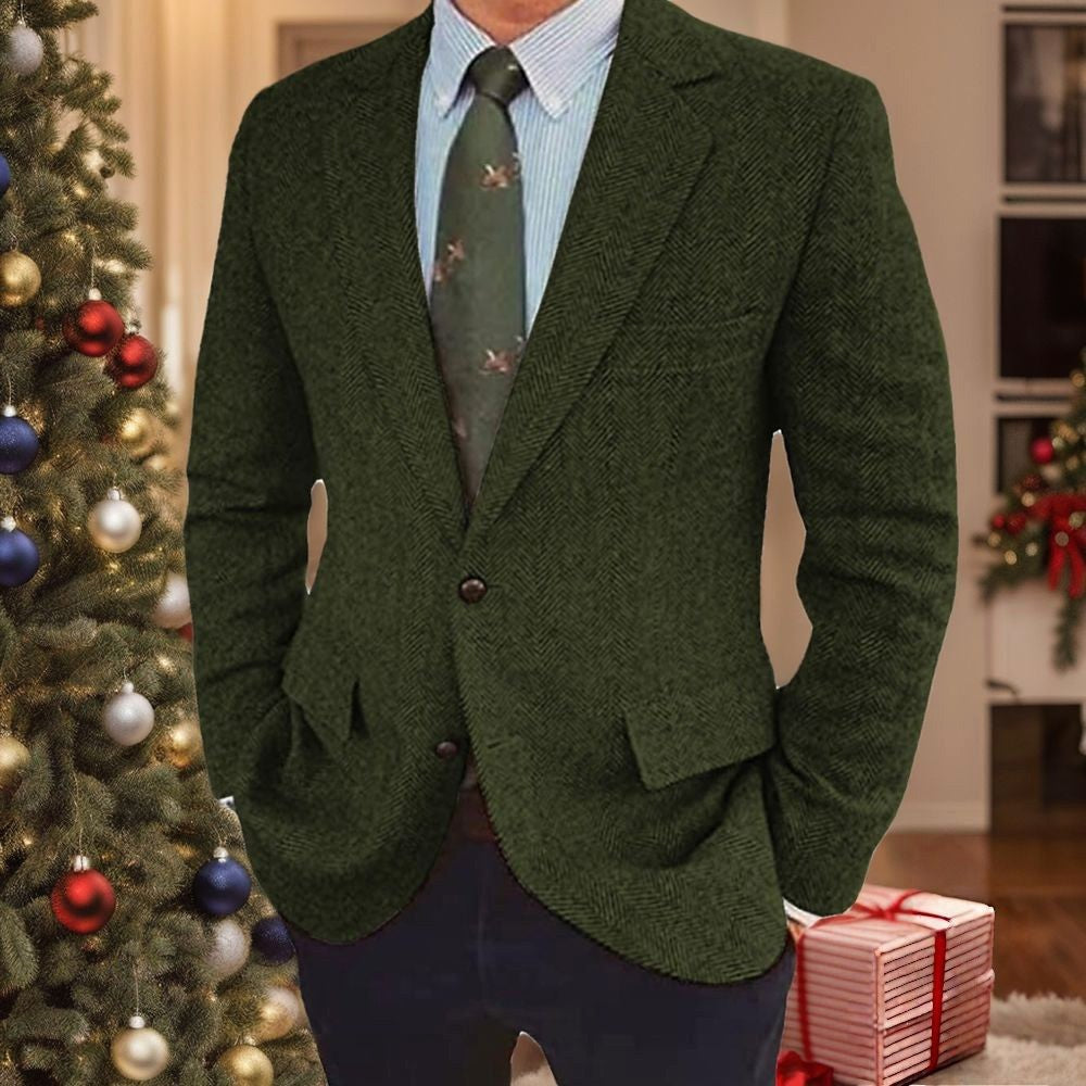 Stefan | Men's Single-Breasted Blazer, Two-Button Retro Jacket | Bella Blue