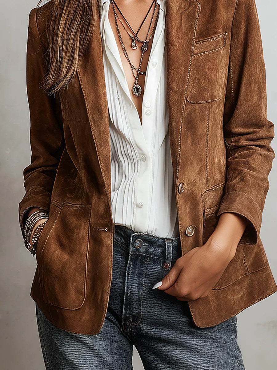 Stella | Women's Vintage Suede Jacket - image 5