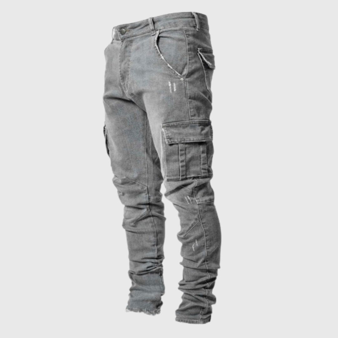 Stuart | Men's Ultra-Stretch Casual Jeans, Slim-Fit Denim Jeans | Bella Blue