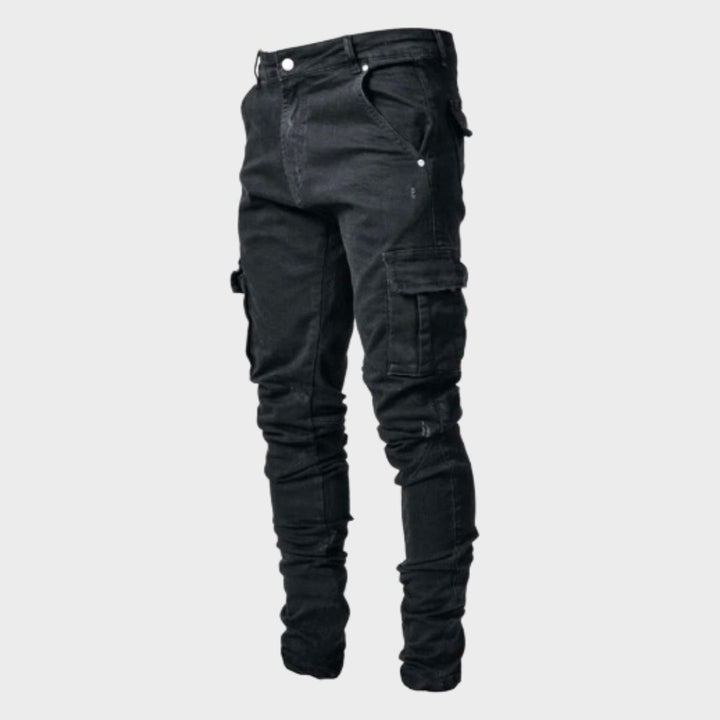 Stuart | Men's Ultra-Stretch Casual Jeans, Slim-Fit Denim Jeans | Bella Blue