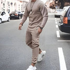 Theodor | Men's Long-Sleeve Tracksuit, Two-Piece Jogger Set | Bella Blue | Green