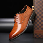 Thomas | Men's Lace-Up Shoes with Brogue Details, Elegant Business Shoes | Bella Blue | Black