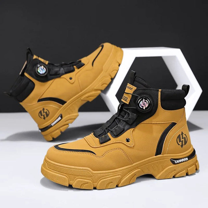 Thomas | Men's Work Boots with Dial Lock System, Heavy Duty Safety Boots | Bella Blue | Black