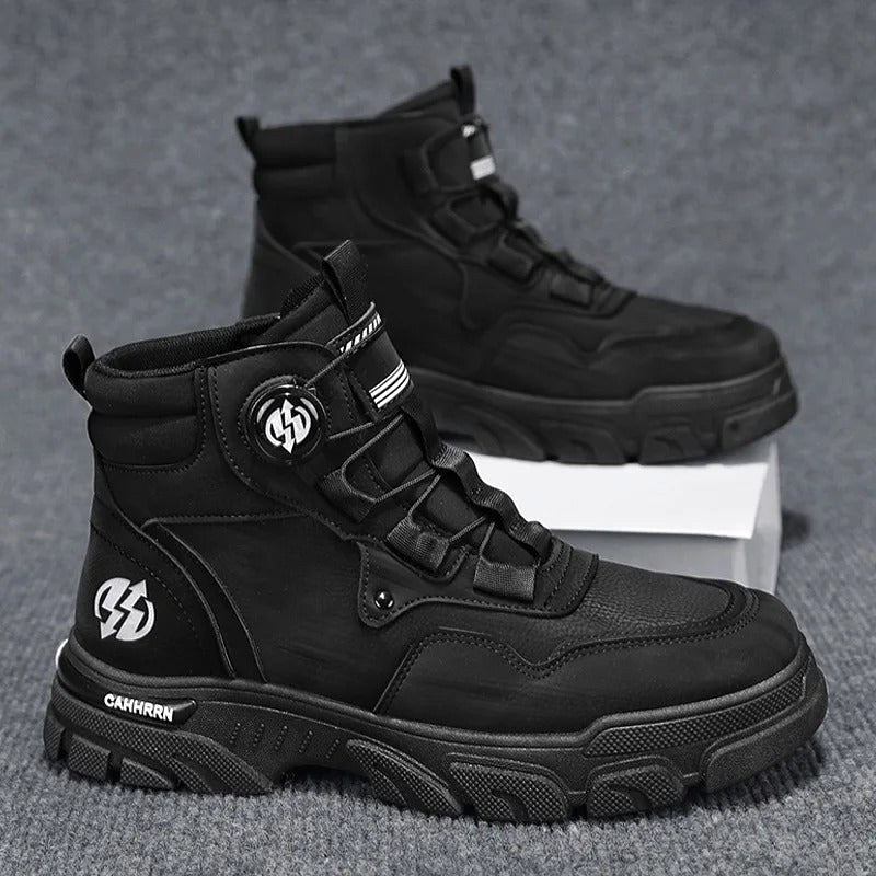 Thomas | Men's Work Boots with Dial Lock System, Heavy Duty Safety Boots | Bella Blue | White