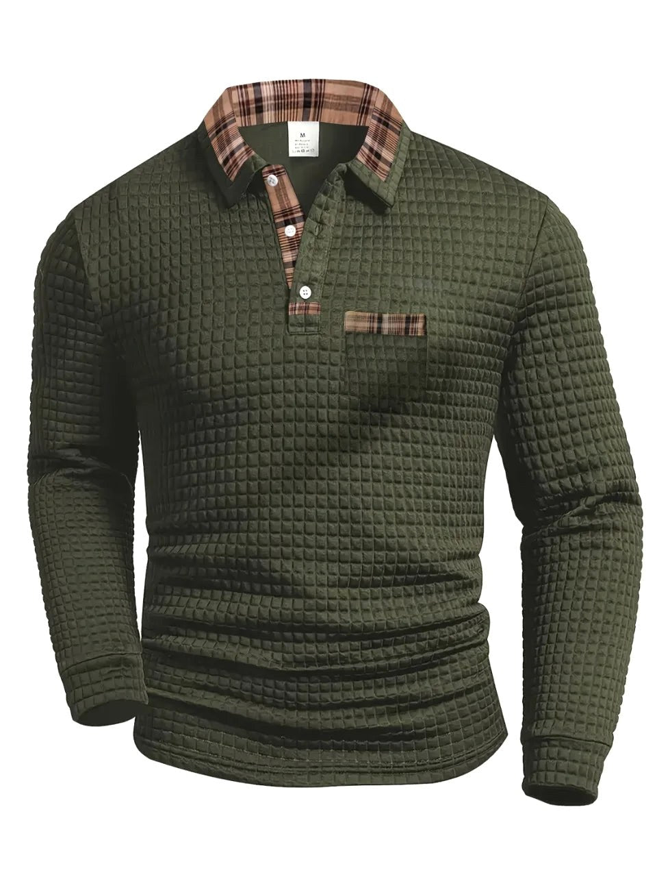 Torsten | Men's Polo Shirt with Check Pattern, Classic Check Polo Shirt | Bella Blue | Dark Blue