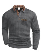 Torsten | Men's Polo Shirt with Check Pattern, Classic Check Polo Shirt | Bella Blue | Dark Blue
